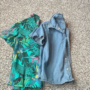 Cat & Jack Button Downs 4/5